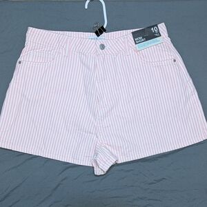 Pink Striped Women's Shorts